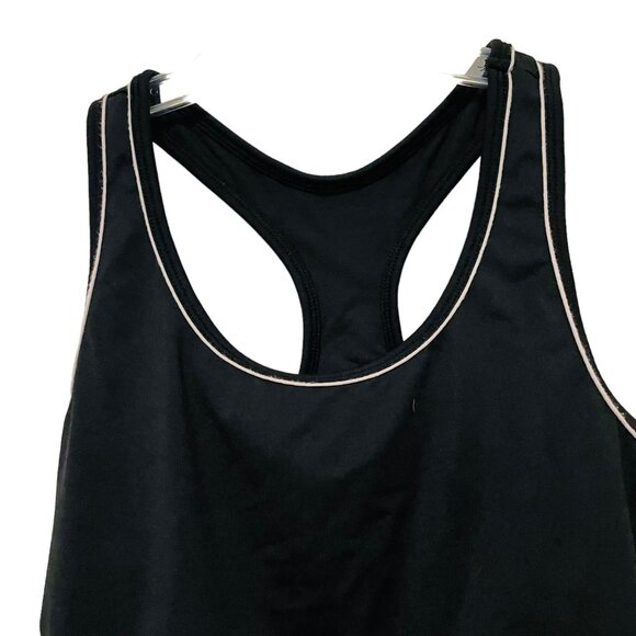 Max Muscle Womens Sports Tank Top Black Size Medium Made In USA - Picture 8 of 9